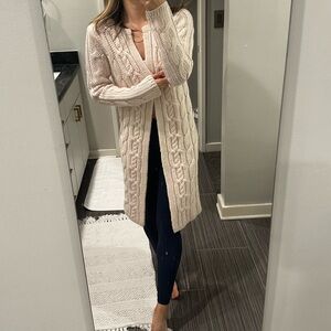 New Garnett Hill Open Long 100% Wool Cardigan